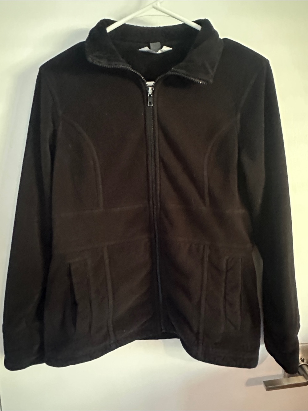 Black Women’s Zip-Front Fleece Jacket